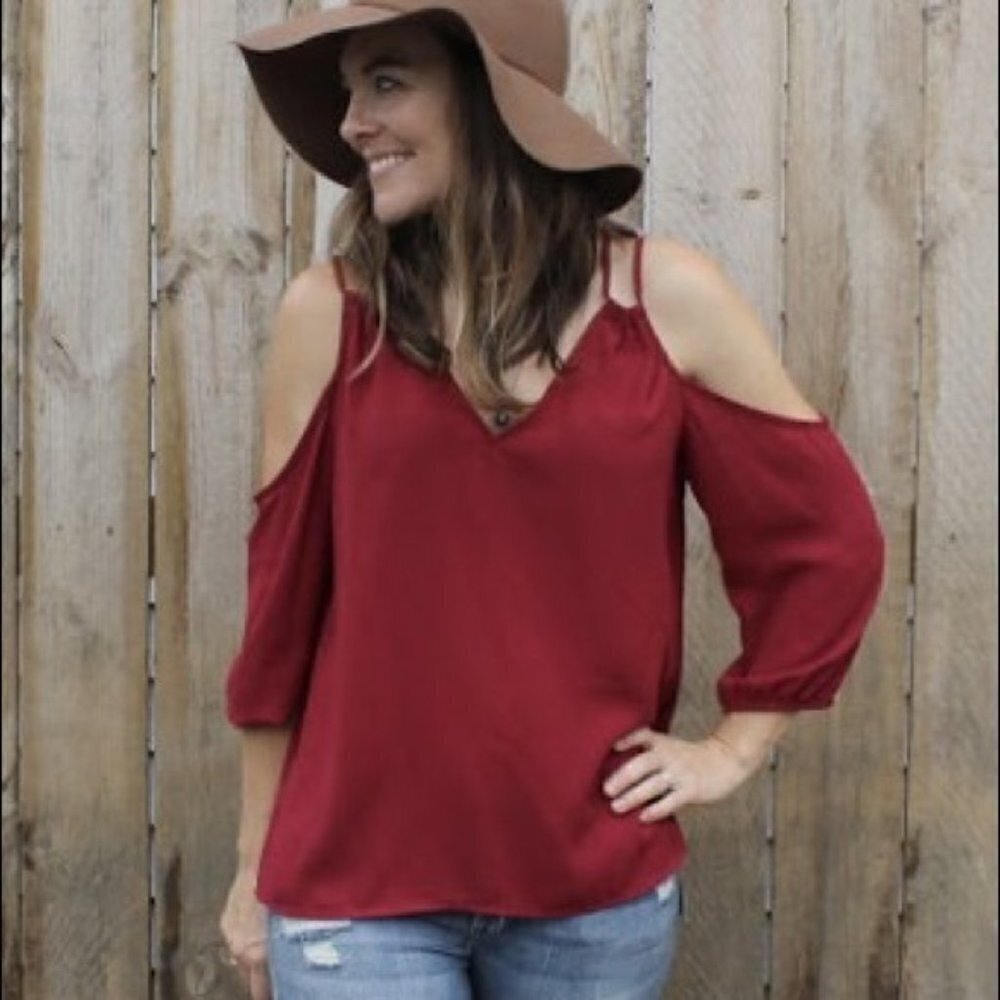 Collective Concept Glenice Cold Shoulder Blouse
